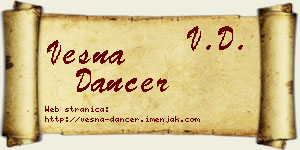 Vesna Dancer vizit kartica